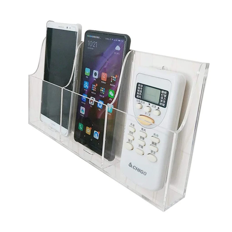 Custom high quality acrylic wall mounted mobile phone iPad charging stand Multimedia Remote Control Display Stand