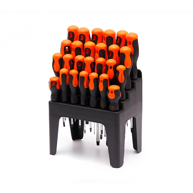26 Pieces wholesale factory price green shell steel magnetic Brown screwdriver set