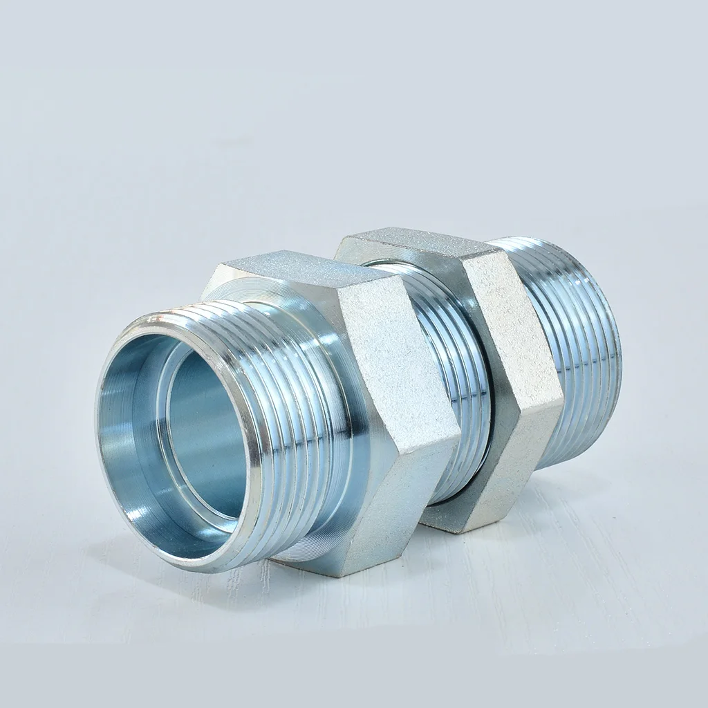 Factory sell Carbon steel  MALE metricThread Hydraulic Hose Straight Adapter Fittings 1. Type:straight fitting; 2. Thread:metric