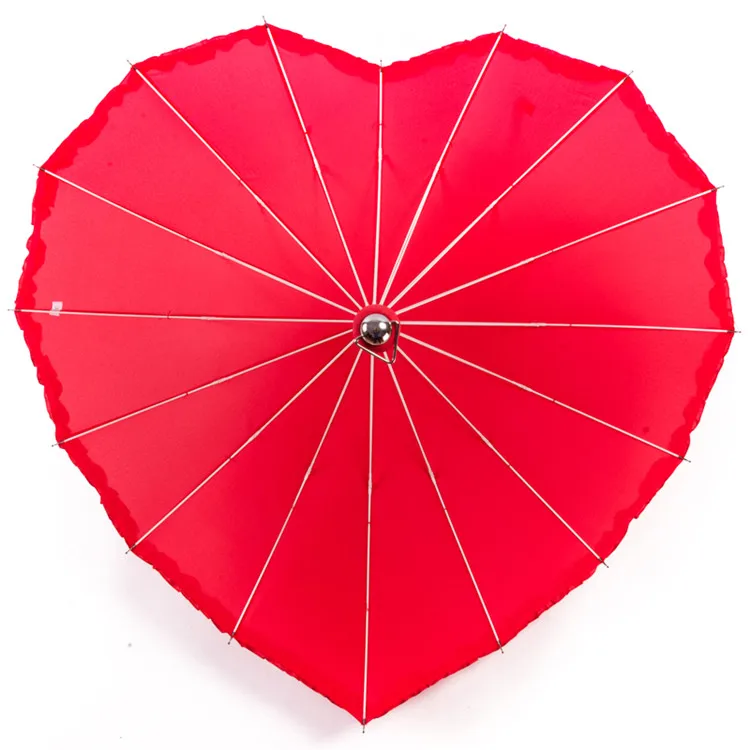 
Wedding Straight Heart Shaped Umbrella For Promotional 