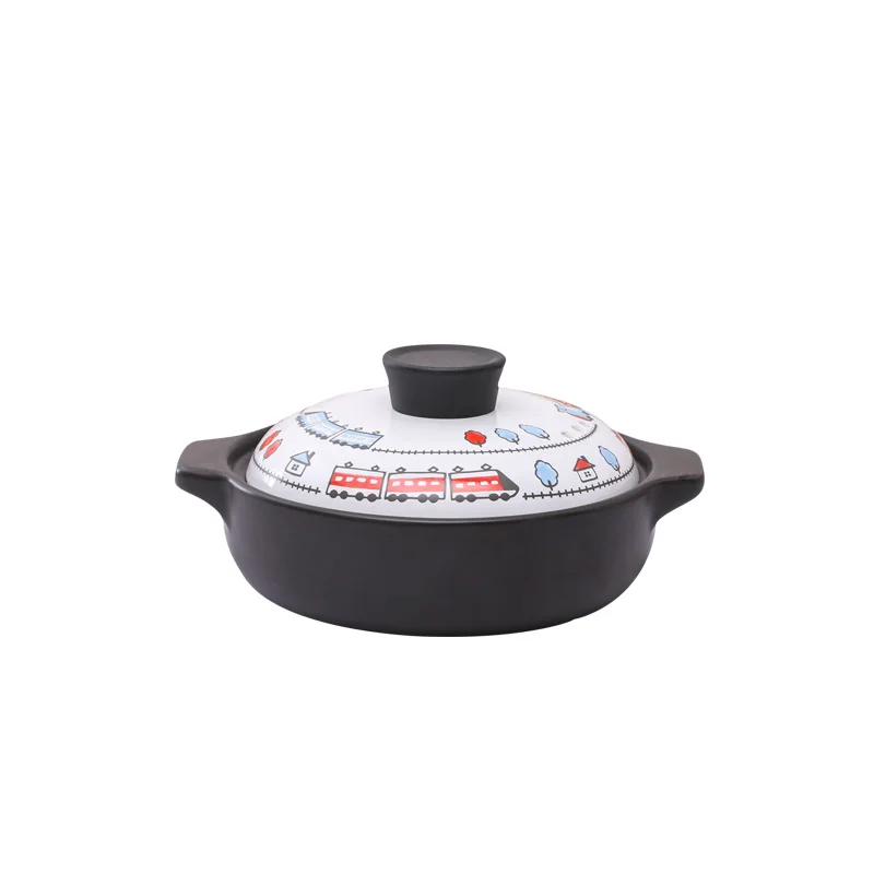 Black Pot Sets Kitchen Pots Japanese Style Ceramic Soup & Stock Pots for restaurant hotel