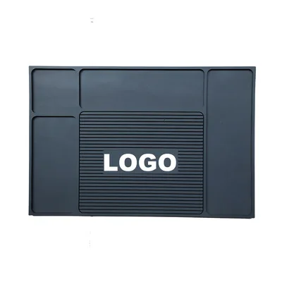 Organizer Mat Flexible PVC Station Mat Salon Barbershop Work Station Pads Beauty Salon Tools Counter mat for Clippers, Anti Slip