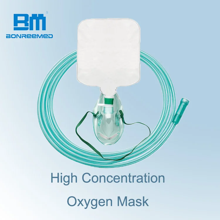Medical Disposable High Concentration Non-Rebreathing Oxygen Mask Without natural rubber latex