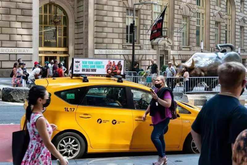 p2.5 p3 p4 p5 outdoor advertising led display sign 4g wifi two double side car roof topper taxi top led panel