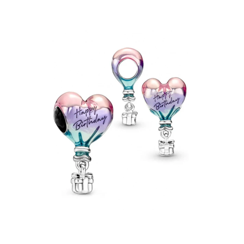 2022 Spring Pansy Series Clip Castle Pendant S925 Sterling Silver DIY Gift Cute Panda Chick Charm Fit Bracelet Jewelry