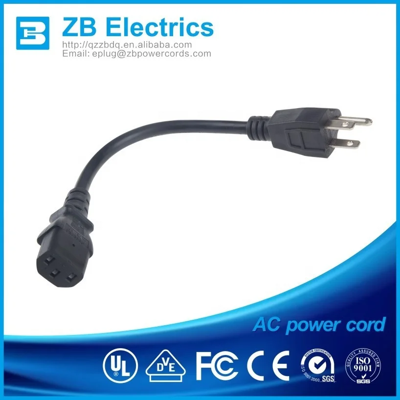 AC Power 125V USA power cord 3 pin NEMA 5-15P