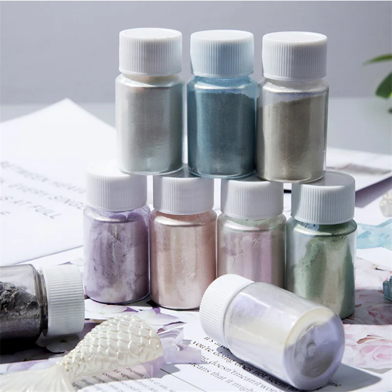 Hot Selling 24 Colors Acrylic Mica Pigment Jar Wholesale Cosmetic Grade Mica Pearl Powder