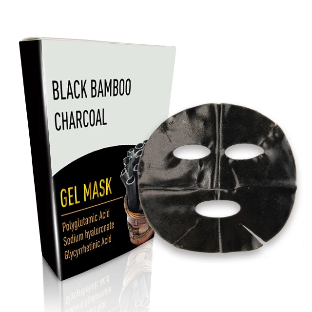 Free Samples Bamboo Charcoal Black Activated Carbon Hydrogel Whitening and Deeply Nourish OEM Face Korean