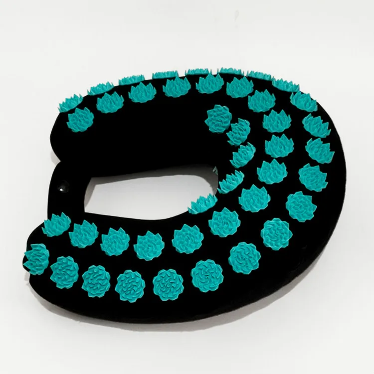 
2021 Acupressure Linen Fabric Memory Foam U-Shaped Acupressure Neck Pillow 