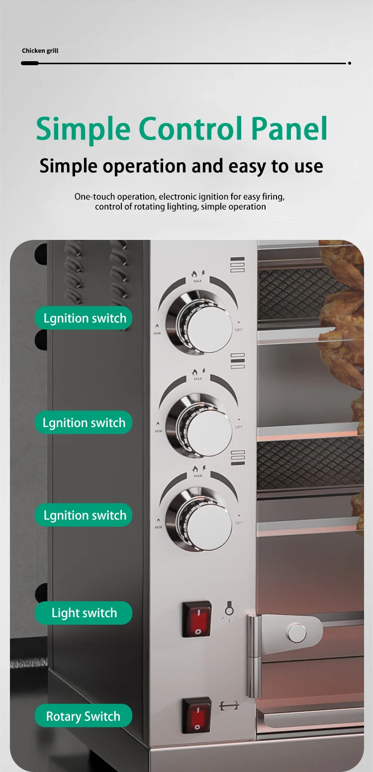 Chuangyu Commercial Roast Chicken Oven Grill Chicken Electric Oven Rotisserie Chicken Oven For Sale