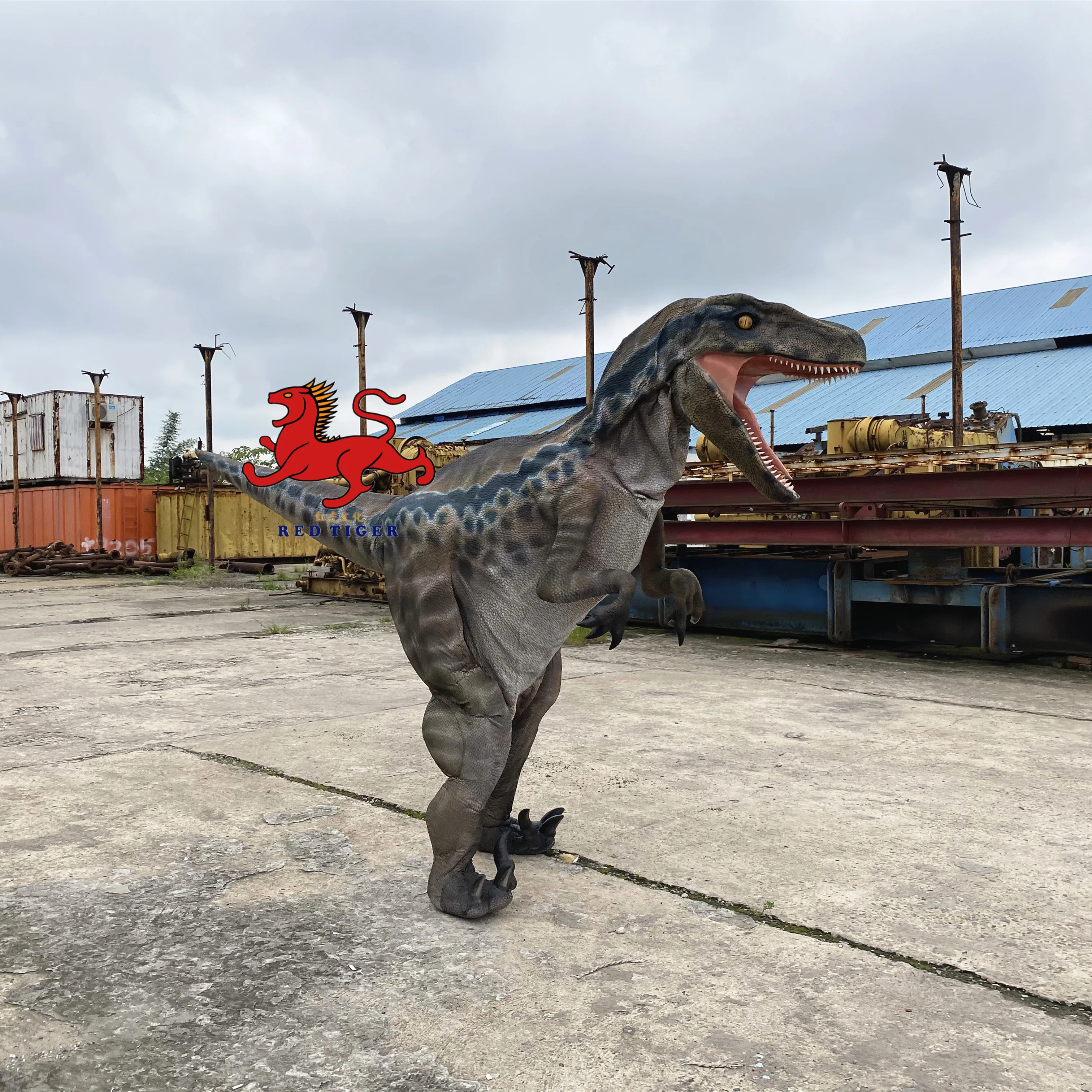 New 3D print material 3.5M Dinosaur park costume