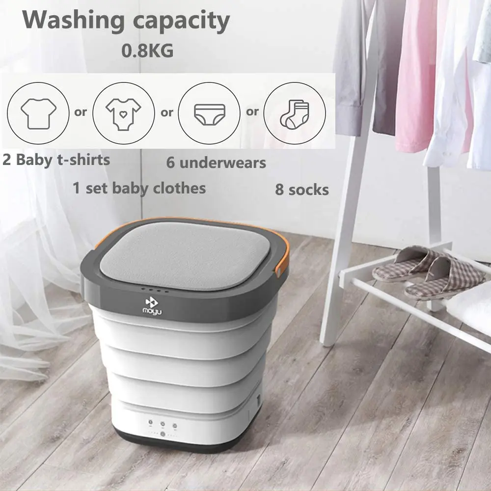 Mini washer drain function baby cloth wash energy saving underwear washer for  laundry