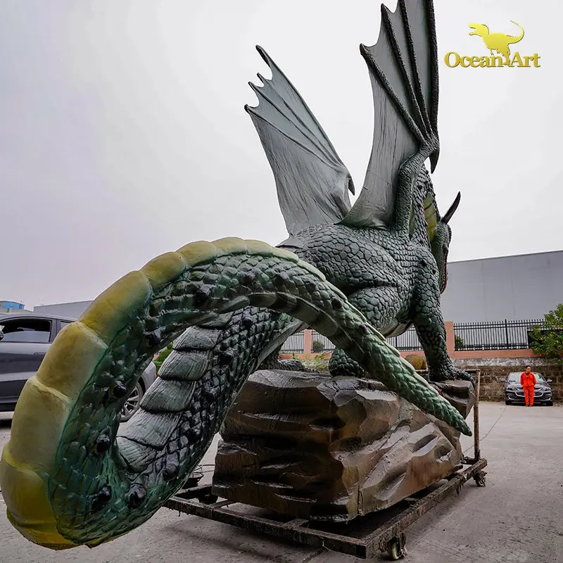 Realistic Western Dragon Factory Western Animatronic Dragon For Sale Real Size Dragon statues for sale