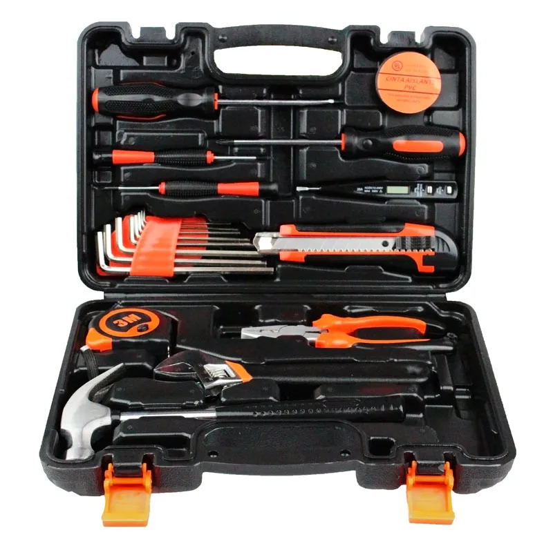 19 pcs Household Hand Tool Set Hardware Toolbox Multi-Function Repair Tools Kit