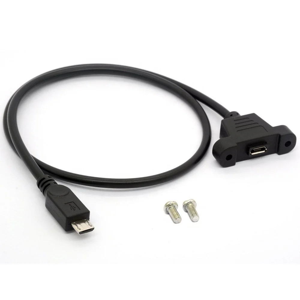 Вверх вниз Угловой Micro USB 5pin штекер к панели Micro usb зарядный кабель