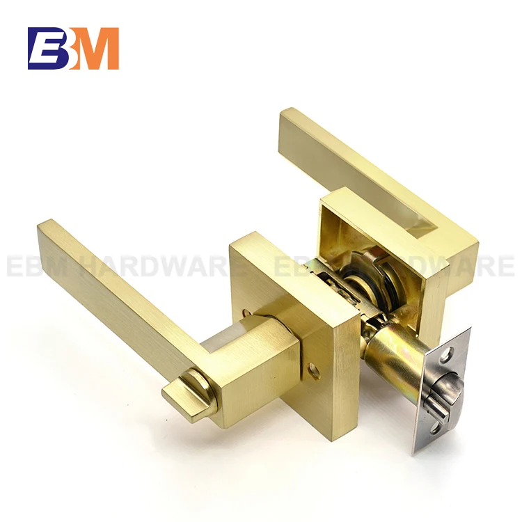 Heavy Duty Zinc Alloy or Aluminium Alloy Wooden Door Square Entrance Privacy Passage Dummy Tubular Door Lever Latch Handle Lock