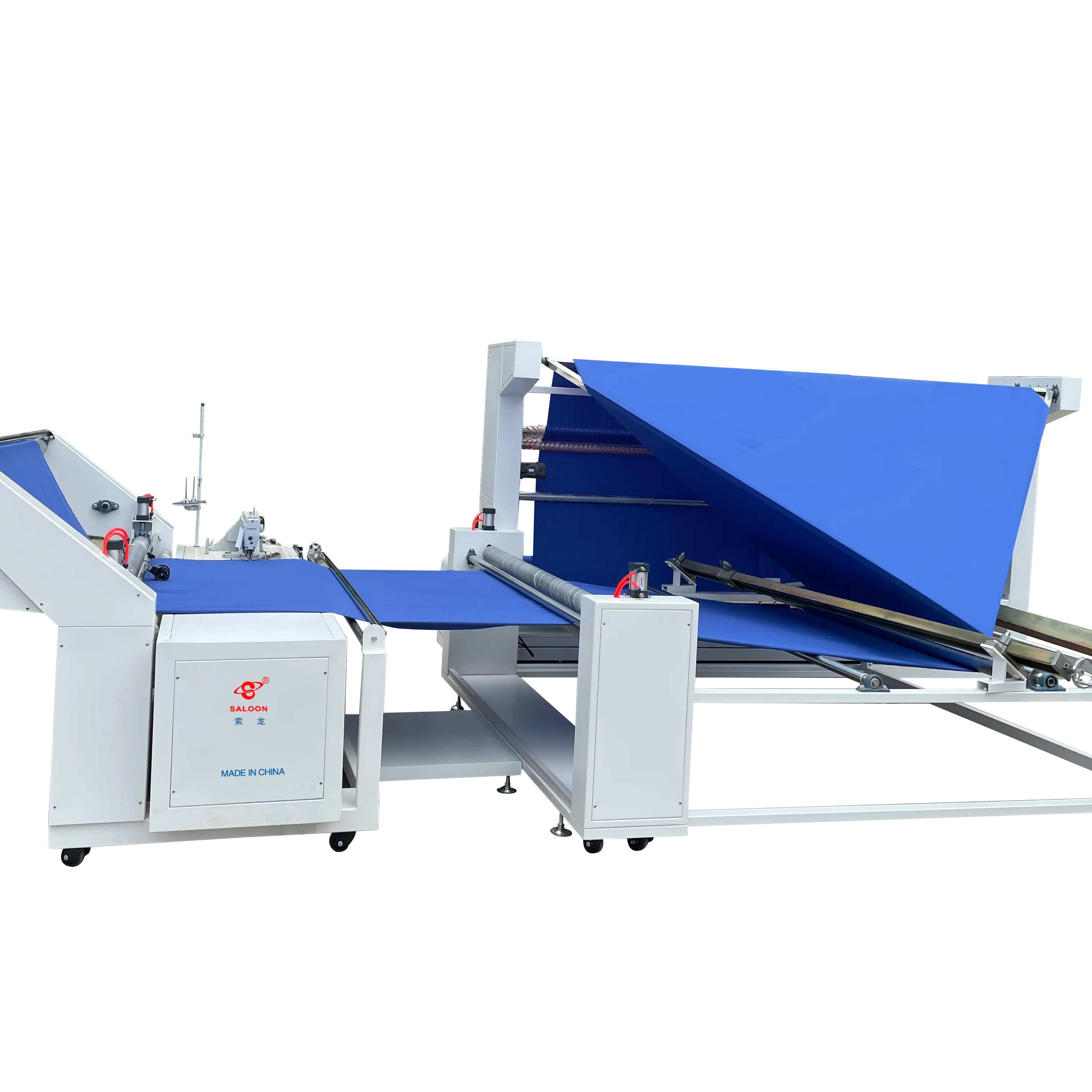 Fabric Leather Cloth Textile  Aligning And Folding Sewing Stitching Machine