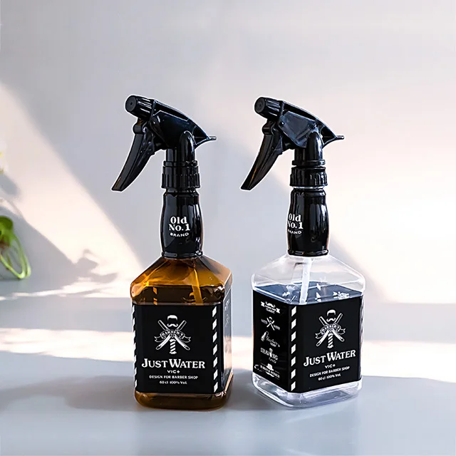 Best quantity and factory big adaption cosmetic whiskey the logo 250ml 600ml  BARBER SPRAY BOTTLE