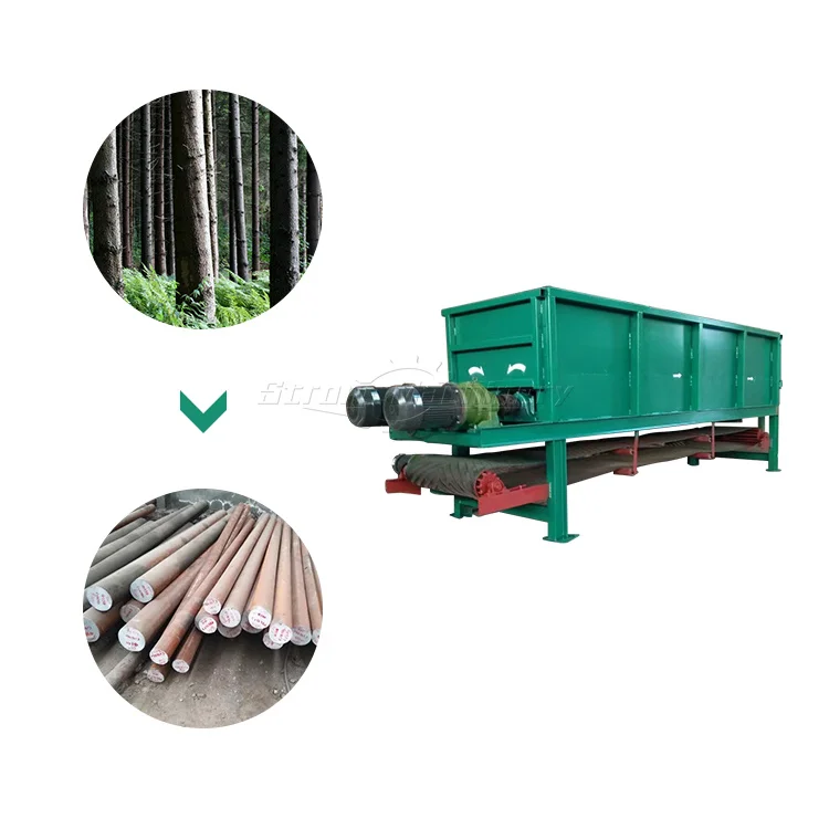 Wood log bark stripping machine of mobile wood debarking log peeling machine