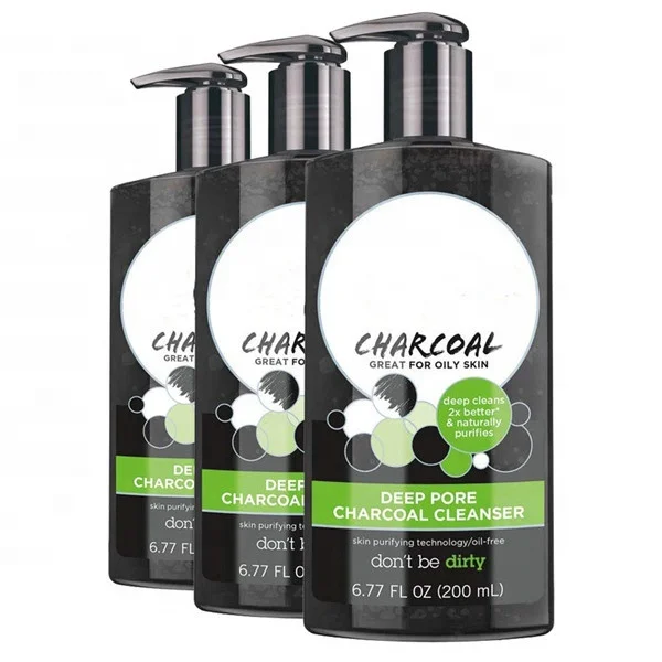 Private label korea natural deep cleansing pores hydrating charcoal facial cleanser for oily skin