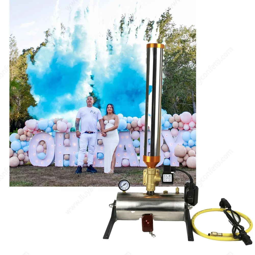 Baby Shower Holi Streamer Spray Confetti Powder Electric Remote Control Gender Reveal Outdoor Fireworks Wedding Graduation Party