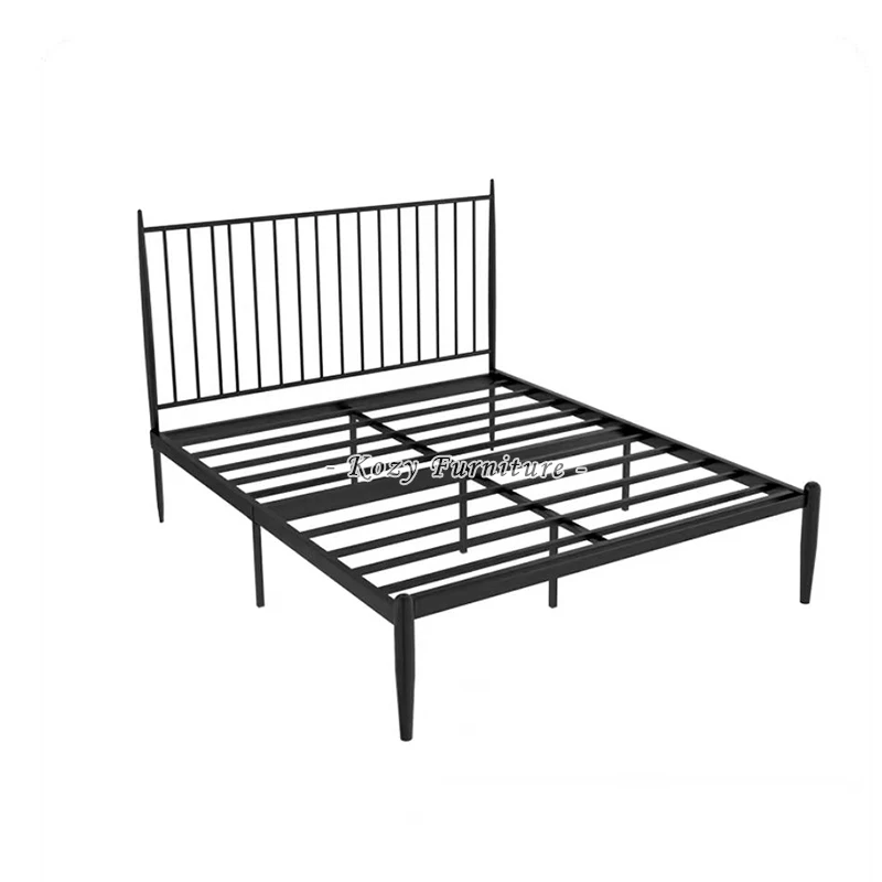 Modern Simple Iron Bed 1.8m Wide European Iron Frame Thickening Reinforced Double People Bed