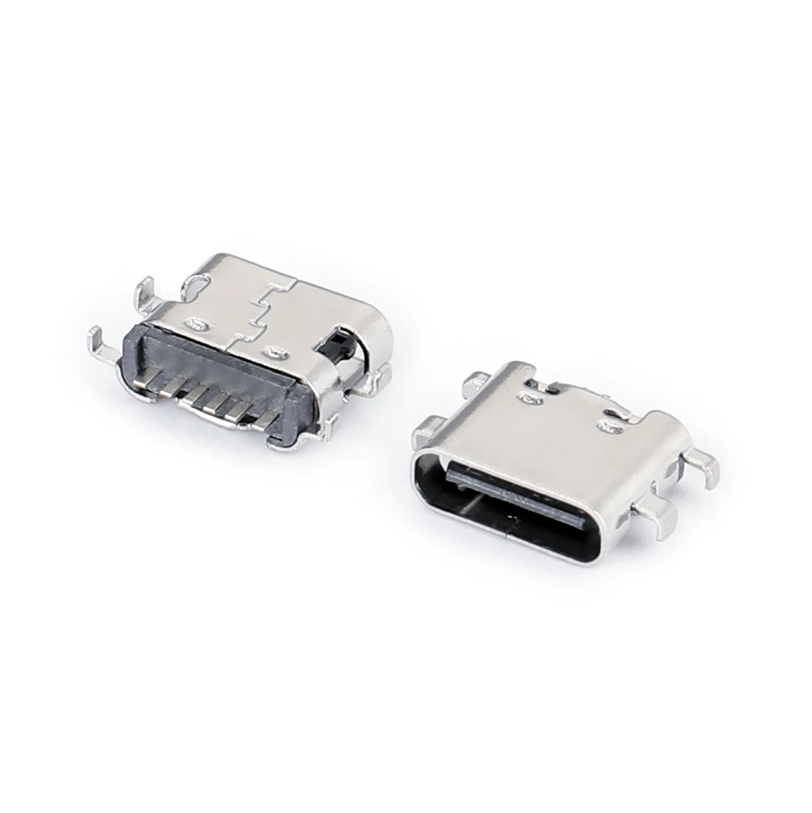 Professional Manufacturer of USB 3.1 Type C 6P Vertical SMD Connector USB CF 180Degree SMT Connector