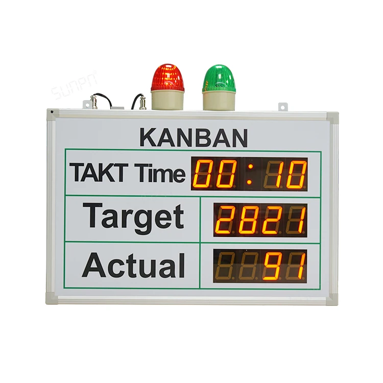 customizable led digital display production counter kanban board for factory workshop