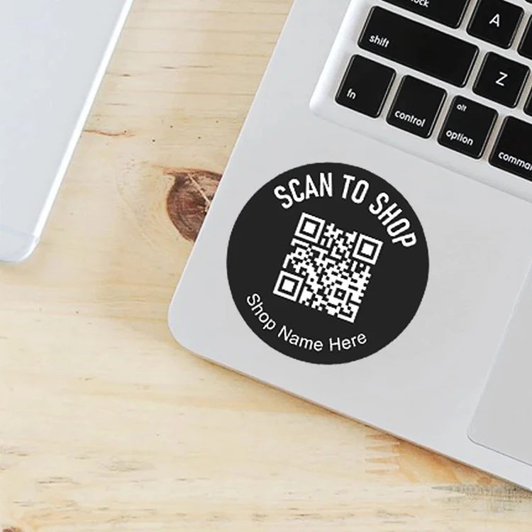 Индивидуальный дизайн логотипа хорошая клейкая бумага QR-код этикетки устойчивые к царапинам наклейки для сканирования телефона
