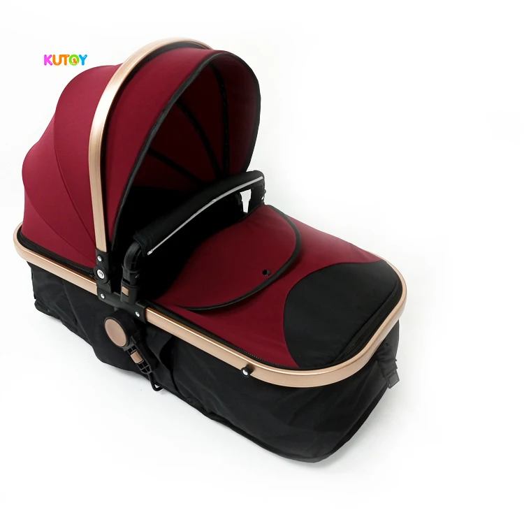 Babyfond 906 Luxury Two-way 360 Degree PU Leather Egg 3-In-1 Baby Stroller With Big Rubber Wheels For Newborn Travel System Pram