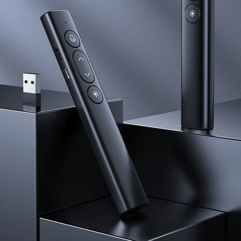 Горячая Распродажа беспроводной Презентер Dosmono C601 со встроенной лазерной указкой класса 2 с языковым