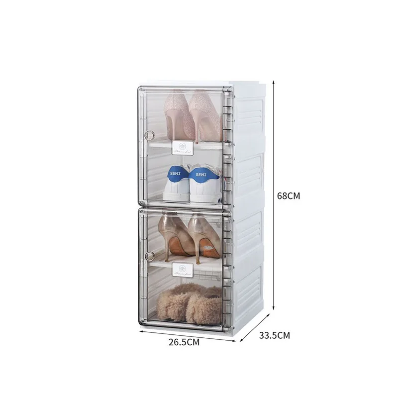 Hot selling shoe storage box transparent box storage sneakers con luce