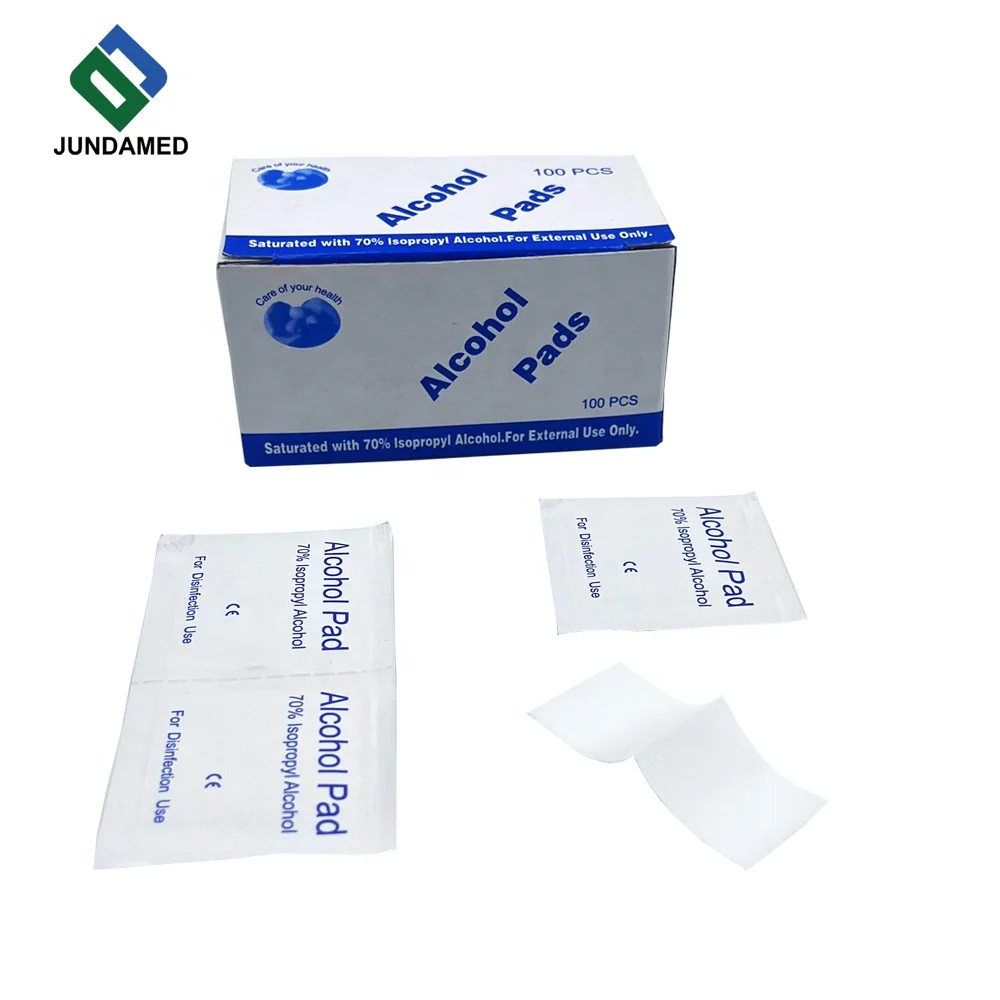 Sterile Non woven Alcohol Swab 70% Isopropyl alcohol prep pads 30x60mm Medical Grade Alcohol Swabs