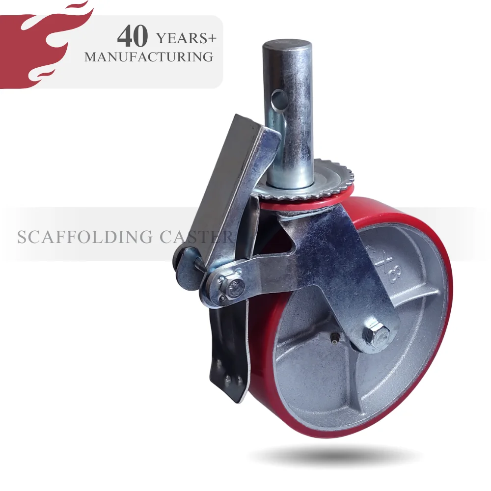 SQ castor  2024 hot sell Factory Price Heavy Duty Castor Wheels PU Industrial Castor Truckle  Swivel type