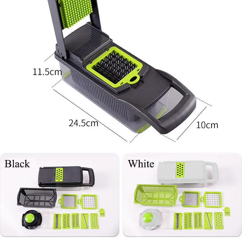 12 In 1 Multifunction Manual Fruit & Vegetable Tools Onion Chopper Slicer Dicer Mandolin Grater Vegetable Cutter