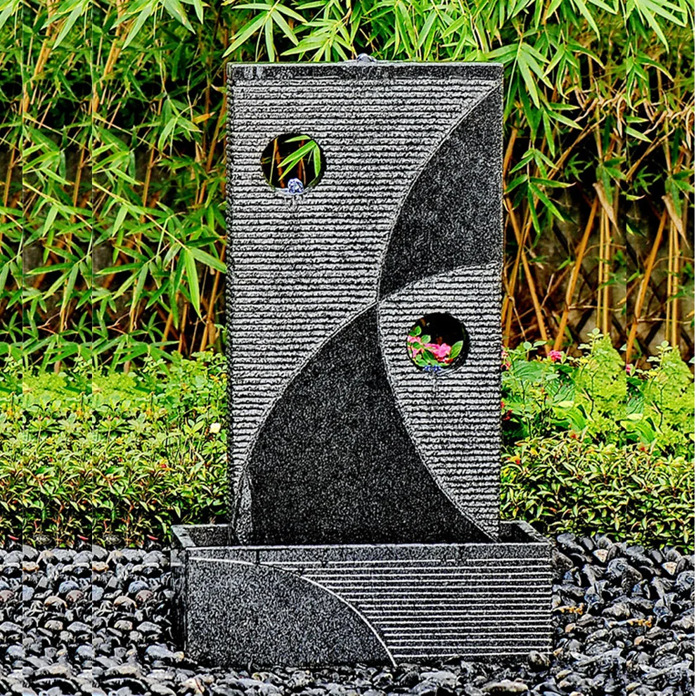 Natural Granite Stone Garden Fountains with Frog