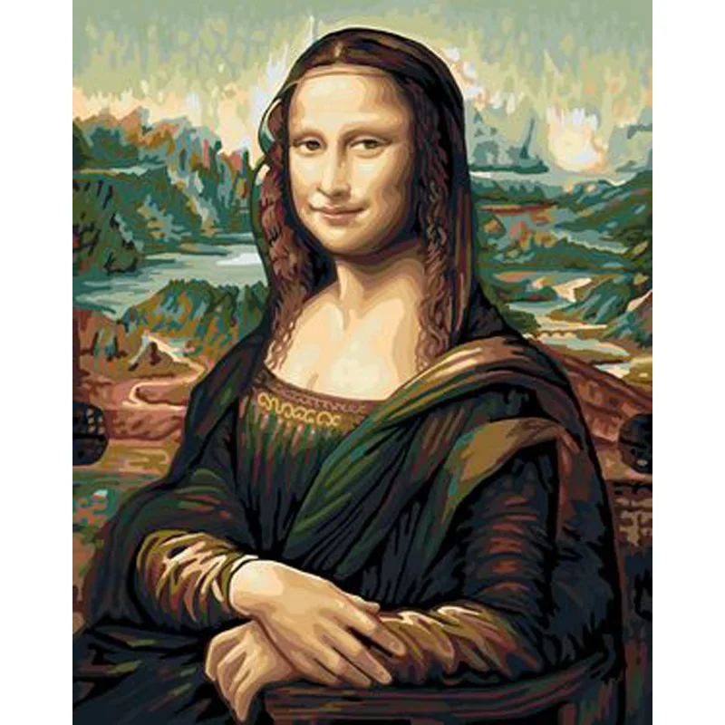
customized paint by numbers Mona Lisa for adults, diy digital oil painting by numbers 