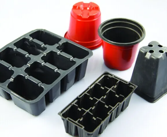 Multi-Stations automatic vacuum forming machine for making plastic flower pot