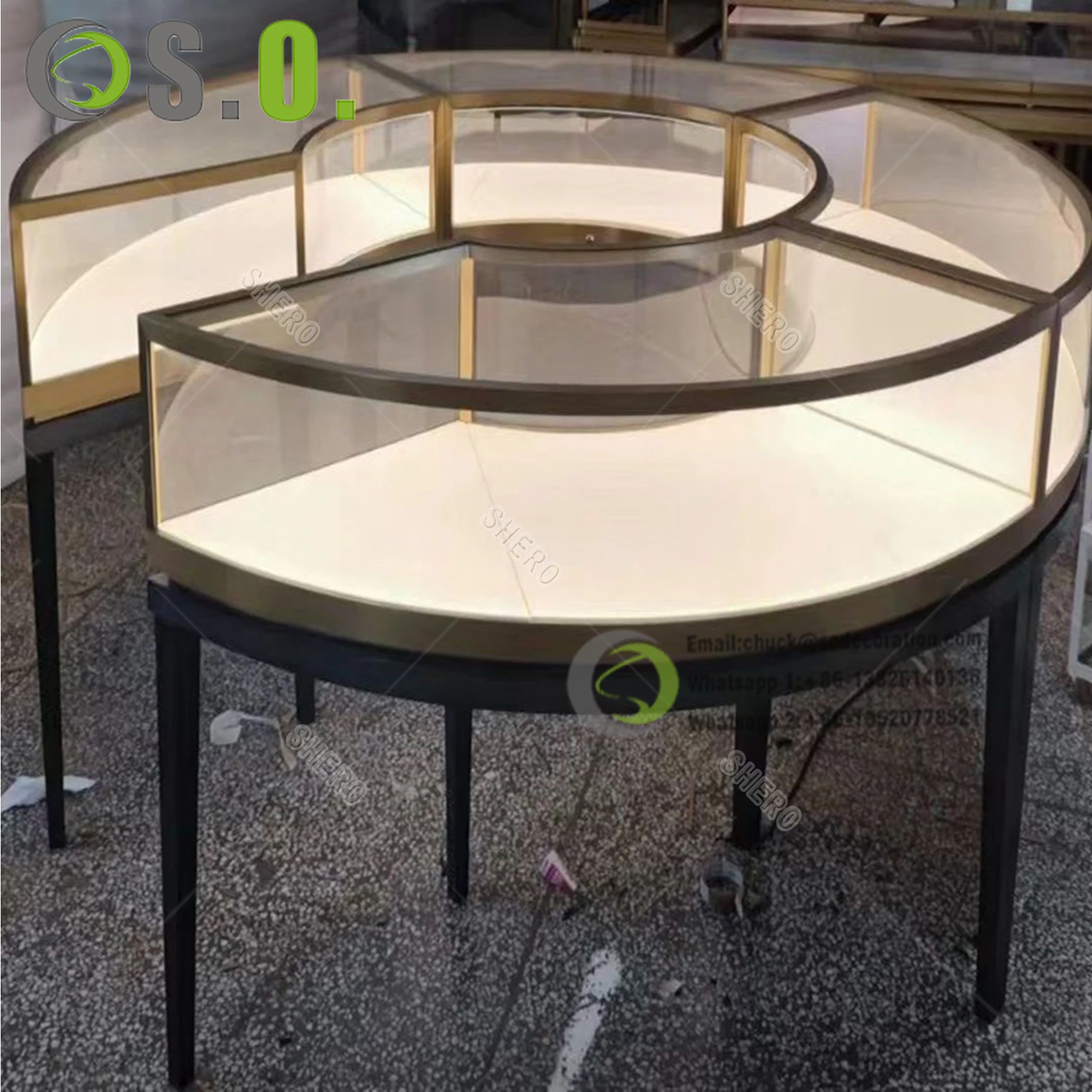 Ювелирный стеклянный металлический дисплей стенд из нержавеющей стали счетчик ювелирных изделий витрина шкаф