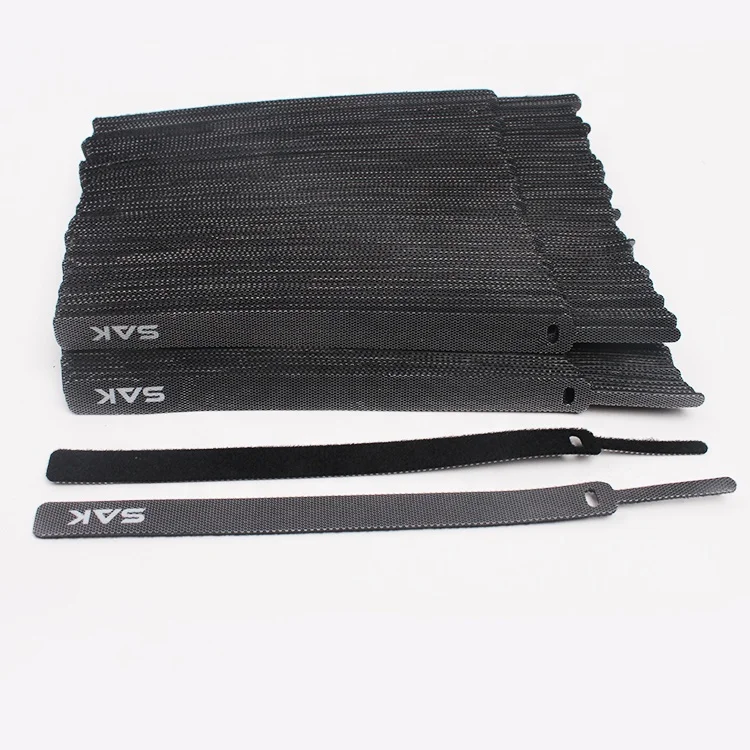 Reusable Fastening wraps tape Cable Ties double side adjustable back to back self sticking hook and loop strap