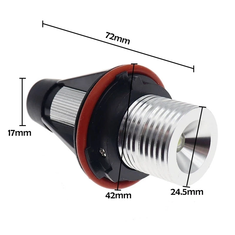 N 2Pcs LED Angel Eyes Marker Lights Bulbs Lamps For BMW E39 E53 E60 E61 E63 E64 E65 E66 E87 525i 530i xi 545i M5 Error Free 10W