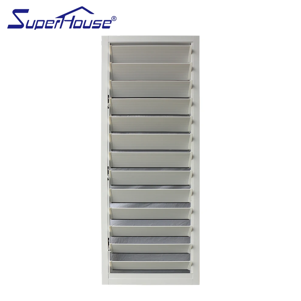 Aluminum insulated glass sun louver windows louvre window factory supply