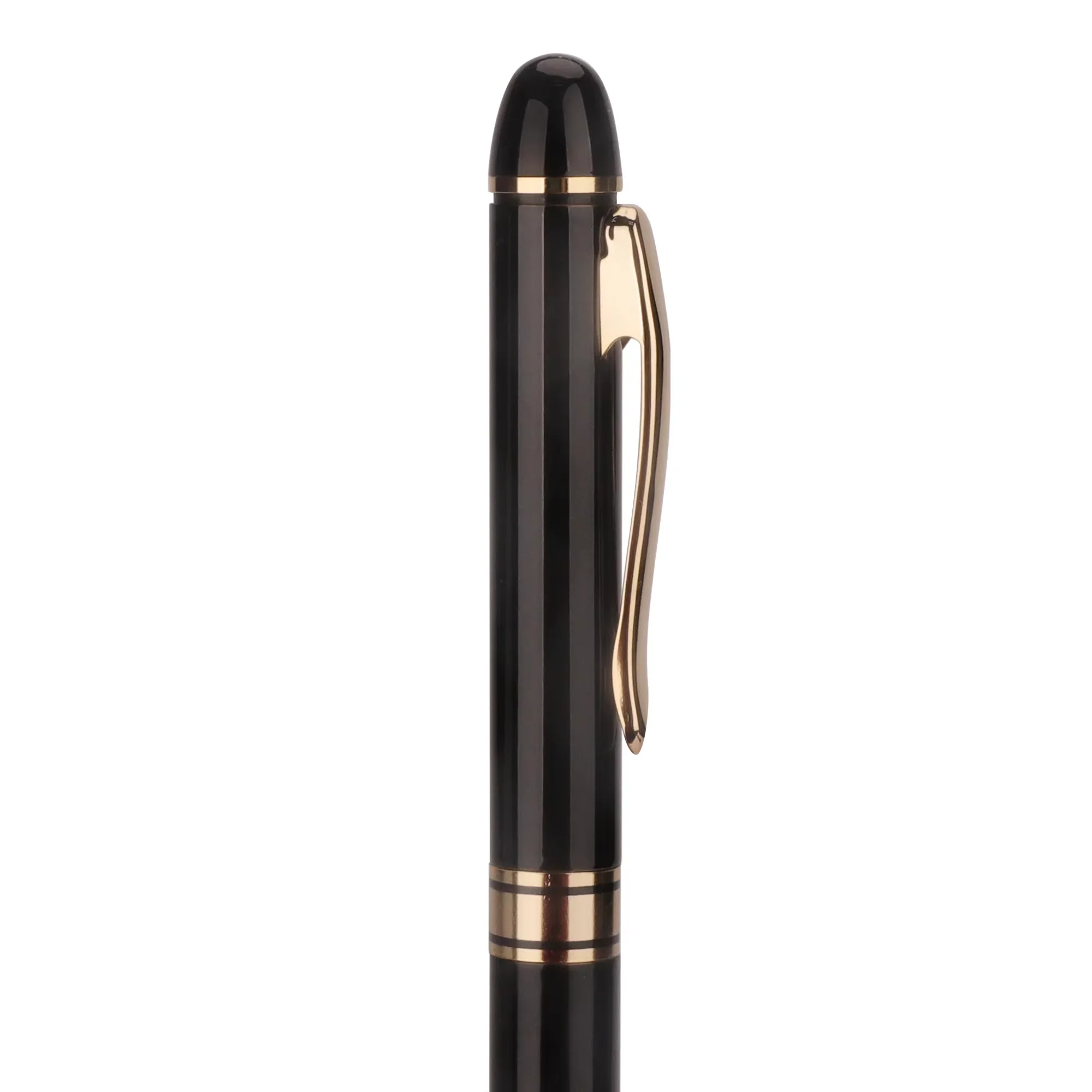 Newest Handmade Heavy Gloss Black Lacquering Ballpoint Pen with Golden Clip For Men And Women