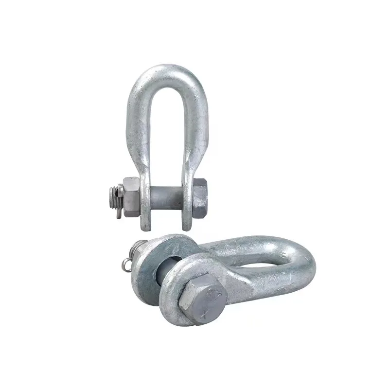 High Quality Hot Dip Galvanized Shackle Clevis Type U Anchor Shackle for Power Line Fittings/overhead Line Bow Shackles
