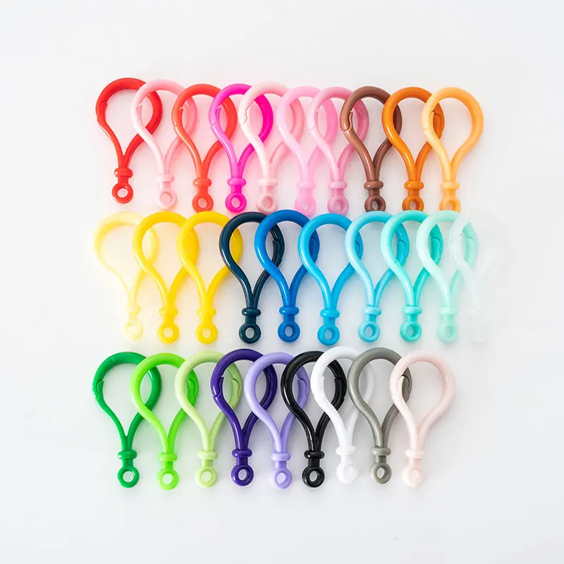 Plastic Hanger Carabiner Pegboard J Hooks Plastic Buckles Big Light Bulb Snap Hook For Toy Holder Garment