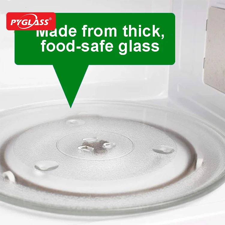 Glass Microwave plate Glass turntable plate for sharp microwave oven with 3 Fixtures, 315 mm