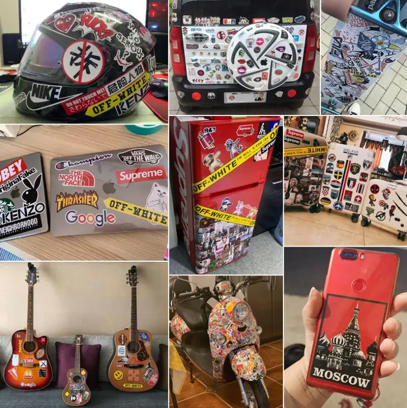 ZY0351C Popular Hot Sale Not Repeated CARTOON Stickers Mobile Phone Guitar Helmet Suitcase Waterproof Vinyl