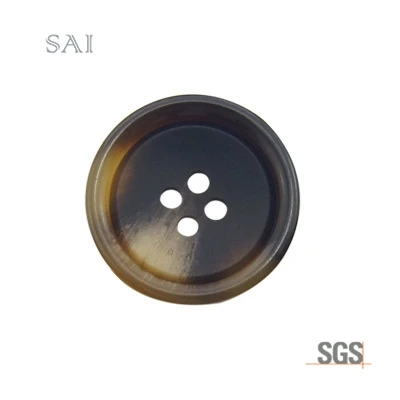 Basic Plastic Black 4-Hole shirts Coat Button