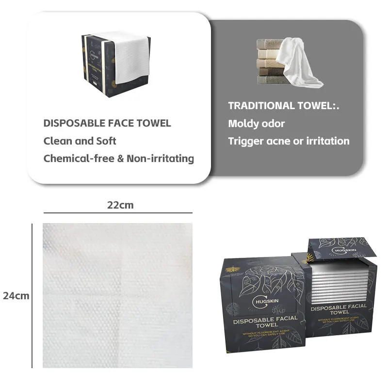 Clean Skin Club Towels Daily Use Hair Dry Wipes Disposable Nonwoven Face SPA Towel