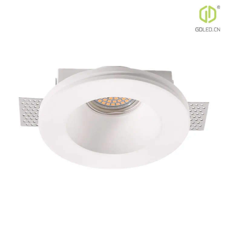 GDLED Plaster  Downlight Trimless  Light IP20 Gypsum  Spotlight  GU10 LED  Recessed Downlight Spotlight